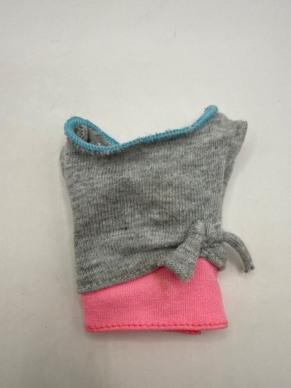 Barbie Made To Move Yoga Top Gray Pink Blue Trim Doll Clothes Athleisure Outfit